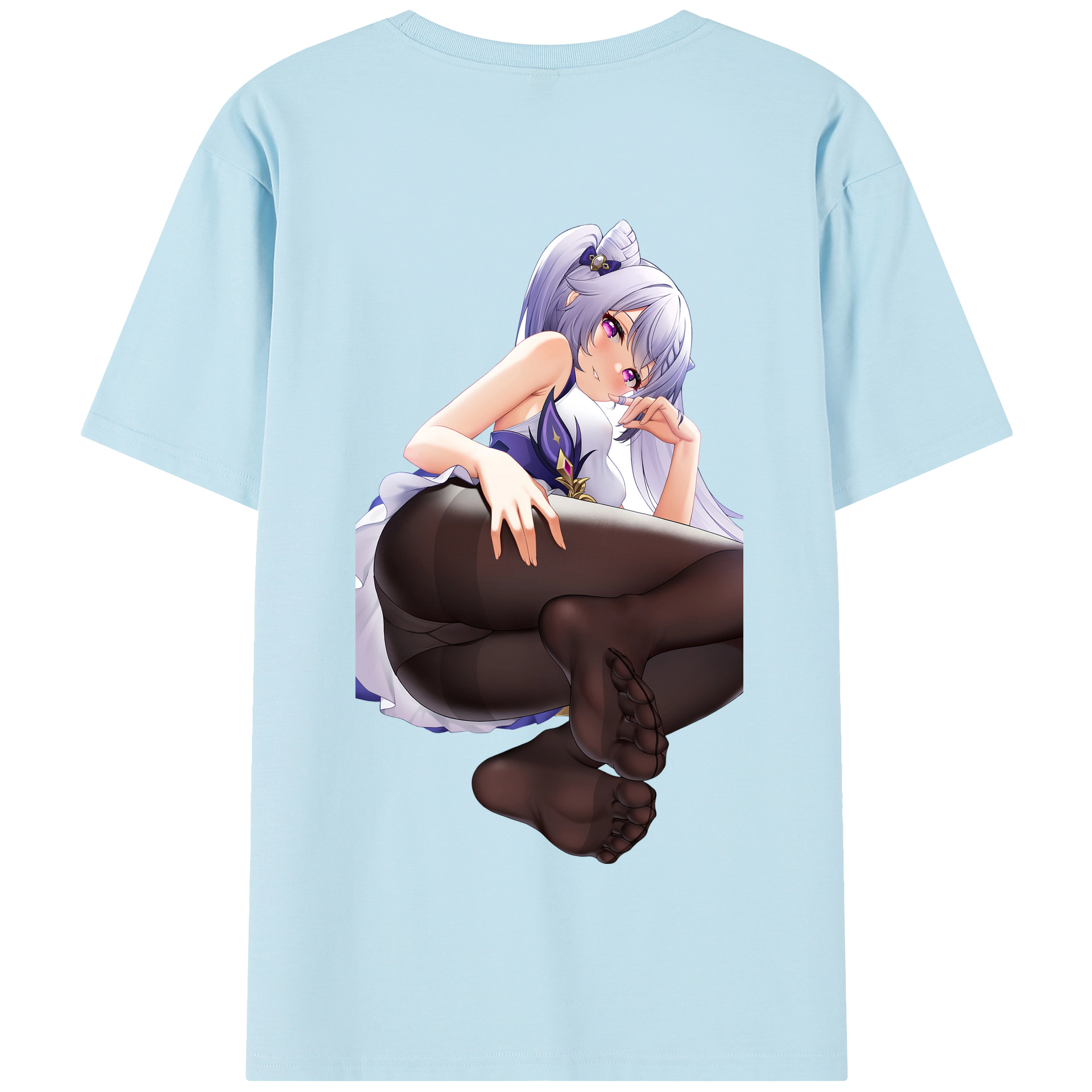 げんし神 刻晴 こくせい genshin Kokusei 綿100％半袖Tシャツ（背面プリント）